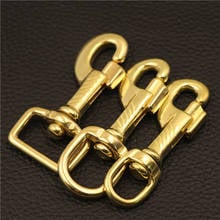 1pcs Brass Swivel Eye Trigger Bolt Snap Hook for Webbing Leather Craft Bag Strap Belt Hook Clasp Pet Dog Leashes Clip Heavy Duty 2024 - buy cheap