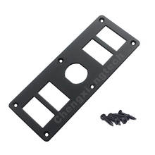 Carcasa de interruptor basculante de aluminio para coche, barco, camión, 4 entradas, 1 toma de corriente USB, Panel de soporte y 6 tornillos 2024 - compra barato