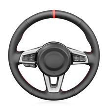 Авто оплетка на руль для Mazda MX-5 2015 2016 2017 2018 2019 2020 чехол для руля ручного шитья 2024 - купить недорого
