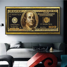 Modern Creative 100 Dollar Bill Posters and Prints Canvas Painting Print Wall Art for Living Room Home Decor (No Frame) 2024 - buy cheap