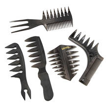 Men Retro Oil Head Comb Big Teeth Detangling Curly Hair Comb Barber Shop Hairdressing Wide Teeth Comb Hair Styling Oil Head Comb 2024 - buy cheap