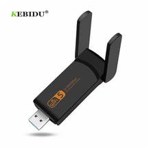 Kebidu 1900mbpsusb wifi adaptador banda dupla 802.11ac/b/g/n 2.4ghz + 5.8ghz wi-fi dongle computador ac placa de rede usb 3.0 antena 2024 - compre barato