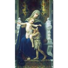 Картины на холсте для гостиной с изображением девы Марии и Иисуса и Saint John bapst William Adolphe Bouguereau, Высококачественная ручная роспись 2024 - купить недорого