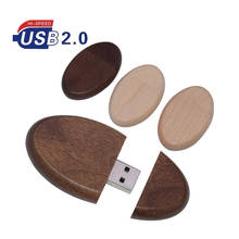 Pen drive usb 2.0 de madeira de bambu, pen drive usb 4gb 8gb 16gb 32gb 64gb para presente 2024 - compre barato