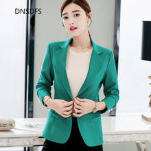 Female Tops Autumn Winter Suits Women Blazers Office Work Slim Pink Green Black Suit Casual Long Sleeve Blazer suit women blazer 2024 - buy cheap