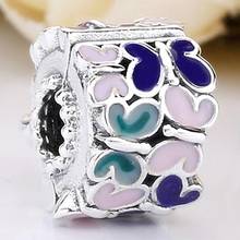 Original Mix Enamel Butterfly Arrangement Clip Stopper Beads Fit 925 Sterling Silver Charm Bracelet Bangle Diy Jewelry 2024 - buy cheap