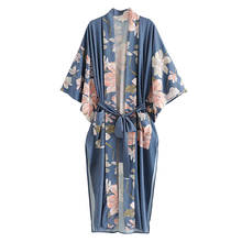 Green Yukata 2020 Japanese Fashion Bathrobe Female Japan Robe Kimono Haori Obi Yukata Women Traditional Japanese Kimonos AA4430 2024 - buy cheap