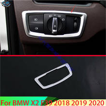 For BMW X2 F39 2018 2019 2020 Car Accessories ABS Chrome Head Light Switch Button Control Panel Cover Trim Bezel 2024 - buy cheap