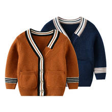 IYEAL-suéter con cuello en V para niños, ropa de bebé, abrigo, cárdigans de algodón de manga larga 2024 - compra barato