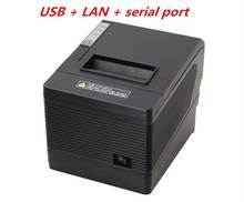 NEW 80mm receipt POS printer Automatic cutter bill Thermal printer USB Ethernet Serial Three ports are integrated in one printer 2024 - buy cheap