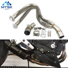 ER6N Ninja 650R Motorcycle Exhaust Muffler Middle Pipe Escape Slip-on  For Kawasaki ER-6N ER-6F 2012 2013 2014 2015 2024 - buy cheap