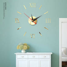 Reloj de pared grande DIY moderno, 3D pegatina de superficie de espejo, decoración del hogar, diseño artístico 2024 - compra barato