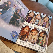 Figuras de acción de Frozen 2 de Disney para niñas, muñecos de colección de princesas Anna y Elsa, Blancanieves, sirenita, regalo, 6 unids/set por Set 2024 - compra barato