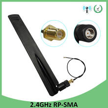 2.4ghz 5ghz 5.8ghz antena 5dbi RP-SMA conector banda dupla 2.4g 5g 5.8g wifi iot antena sma fêmea + 21cm cabo pigtal 2024 - compre barato