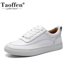 Taoffen Women Sneakers Lace Up Real Leather Fashion Shoes Women Casual Comfortable Women Shoes Footwear Size 34-40 2024 - buy cheap