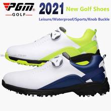 Мужская спортивная обувь для гольфа Pgm, водонепроницаемая Уличная обувь с вращающейся пряжкой, летние кроссовки с нескользящей фиксированной шипами, шарик из микрофибры 2024 - купить недорого