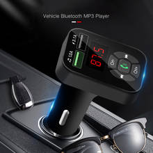 Cargador Bluetooth A9 para coche, transmisor FM, reproductor de Radio MP3 con cargador USB Dual, pantalla LED de voltaje, tarjeta TF, Kit de manos libres de música 2024 - compra barato