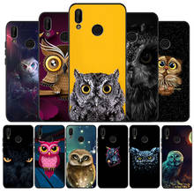 Animal Owl black Silicone soft Phone Case for huawei P40 P30 P20 P10 Pro P9 Lite Psmart 2019 Y6 Y9 cover 2024 - buy cheap