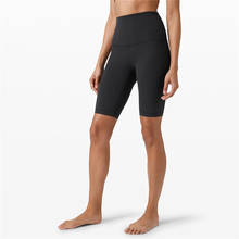 Pantalones cortos de Yoga de cintura alta para mujer, Shorts deportivos de entrenamiento para gimnasio, correr, pantalones cortos de motorista 2024 - compra barato