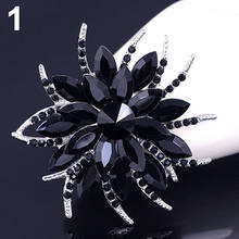 Wedding Bridal Large Flower Shiny Rhinestone Lady Scarf Brooch Pin Jewelry Decor Coat Sweater Lapel Metal Pin Broches Women 2024 - buy cheap