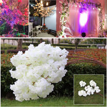 Artificial Flowers Silk Cherry Blossoms Simulation Cherry Blossom 3 Branch 140-Heads Home Living Room Wedding Party Garden Decor 2024 - buy cheap