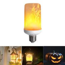 Светодиодный светильник E14 E27 с эффектом пламени, 9 Вт, 15 Вт, лампа-кукуруза, 110 В, 220 В 2024 - купить недорого
