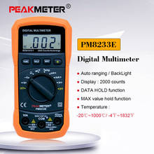 PEAKMETER PM8233E Portable Multifunction Digital Multimeter DC AC Voltmeter Temperature multimeter Tester 2024 - buy cheap