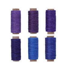 LMDZ 6 Colors Leather Sewing Waxed Thread Purple Waxed Thread Hand Stitching Thread for Hand Sewing Leather and Bookbinding 2024 - buy cheap
