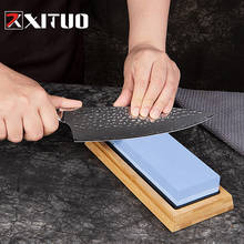 XITUO Sharp Premium Whetstone Grit 3000/8000 Knife Sharpening Kitchen Chef Knife Sharpener With Bamboo& Non-slip Rubber Base 2024 - buy cheap