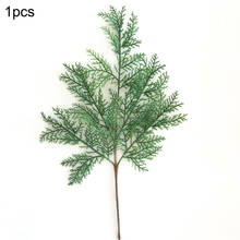 1/5pc Realistic Looking Artificial Cedar Picks Cypress Leaves Pine cones Stem Fake Leaves Plants Christmas Decoration Flowers 2024 - buy cheap