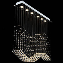 Luxury LED Crystal Pendant Lights Modern Crystal Pendant Light Rectangle Hanging Lamps Fixtures for Indoor Home Lamp Mall Store 2024 - buy cheap