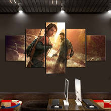 Póster de videojuego sin marco, pintura al óleo de The Last of Us, parte 2, papel tapiz, lienzo, decoración de la habitación, pegatina de pared, obra de arte, 5 piezas 2024 - compra barato