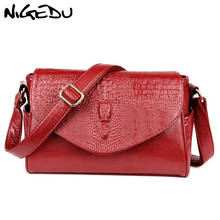 NIGEDU 3D crocodile Women Messenger Bags Fashion Ladies Shoulder Bag High quality PU leather Female Crossbody Bags Bolsa brand 2024 - buy cheap