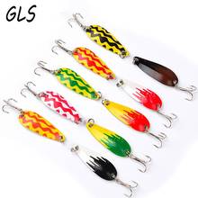 10PCS 7g 6cm Metal Spinner Spoon Fishing Lure Hard Baits Sequins Noise  with Feather Treble Hook Tackle Fishing bait 2024 - buy cheap
