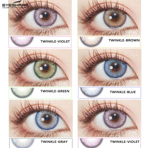 EYESHARE Contact Lenses Color 1pair 2021 New TWINKLE Series Brown Colored Contacts for Eyes Colored Beautiful Pupil 2022 - купить недорого