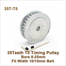 POWGE 35 Teeth T5 Timing Pulley Bore 8-25mm Fit W=10/15mm T5 Synchronous Belt 35T 35Teeth T5 Timing Belt Pulley 35-T5 2024 - buy cheap