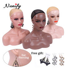 Nunify Mannequin Head Stand With Shoulder Black People Skin Wig Display  Head For Wigs Display Female Model Beige Black Color 2024 - buy cheap