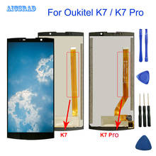Tela lcd para celular oukitel k7, painel de vidro, 100% original 2024 - compre barato