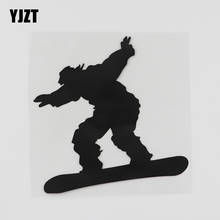 Yjzt 12.6cmx13.2cm snowboarder silhueta legal esportes decalque vinil etiqueta do carro preto/prata 8a-0674 2024 - compre barato