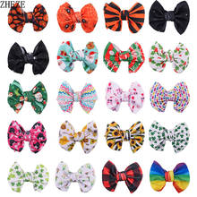 10Pcs/Lot 2021Trendy 4.5'' Floral Bows Barrette Waffle Fabric Craft Hairpins Women Hair Clips Headwear Mujer 2024 - buy cheap