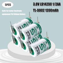 5pcs/lot New SAFT LS14250 1/2AA Electronic Equipment Lithium Battery 14250 1 / 2AA 3.6V PLC Lithium Battery With Solder Feet 2024 - buy cheap