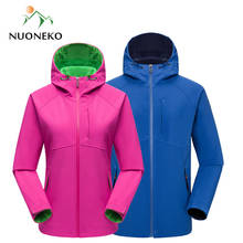 NUONEKO Outdoor Softshell Hiking Jacket Men Women Windproof Waterproof Jackets Men's Fleece Windbreaker Camping Rain Coat JM06 2024 - buy cheap