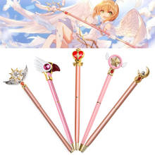 5 style Stationery Cute Pen Anime Moon Magic Stick Rod Wands Metal Press Ballpoint Pens  cosplay prop School Writing Gife 2024 - buy cheap