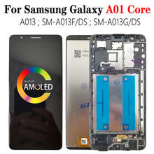 Pantalla LCD Super AMOLED A01 Core pantalla del teléfono móvil con marco para Samsung Galaxy SM-A013F/DS A013 A013G montaje de digitalizador táctil de 5,3 pulgadas 2024 - compra barato