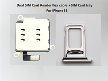 2pcs=1set For iPhone 11 Dual SIM Card Reader flex cable +SIM Card tray Holder Slot Adapter Replacement 2024 - buy cheap