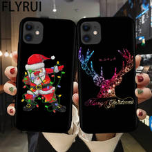 Capa de telefone de silicone macio para iphone 12 mini presente de natal caso de papai noel para iphone 11 12 pro max x xr xs max 8 7 mais coque 2024 - compre barato