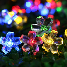 Cherry Blossom Flower Garland Battery Powered LED String Fairy Lights Crystal Flowers For Indoor Wedding Christmas Decors Purple 2024 - buy cheap