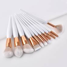White Wooden Foundation Cosmetic Eyebrow Eyeshadow Brush Makeup Brush Sets Pincel Maquiagem Beauty Tools Dropshipping 2024 - buy cheap