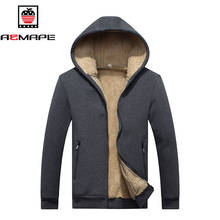 AEMAPE brand Coat Mens SportWear Lamb cashmere Jacket Men plus size jacket men casual Tracksuit Male Fleece Hoodies Coat 2024 - buy cheap