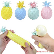 Bola de abacaxi macia anti-estresse, brinquedo de alívio de stress para crianças e adultos, brinquedo sensorial de criatividade 2024 - compre barato